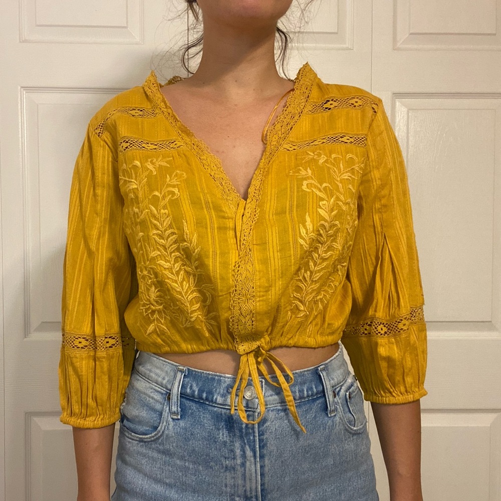 Yellow Free People Top